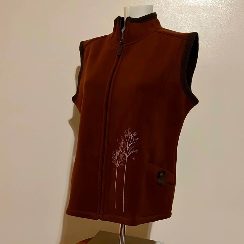 Artisan fleecy vest with 2 double pockets